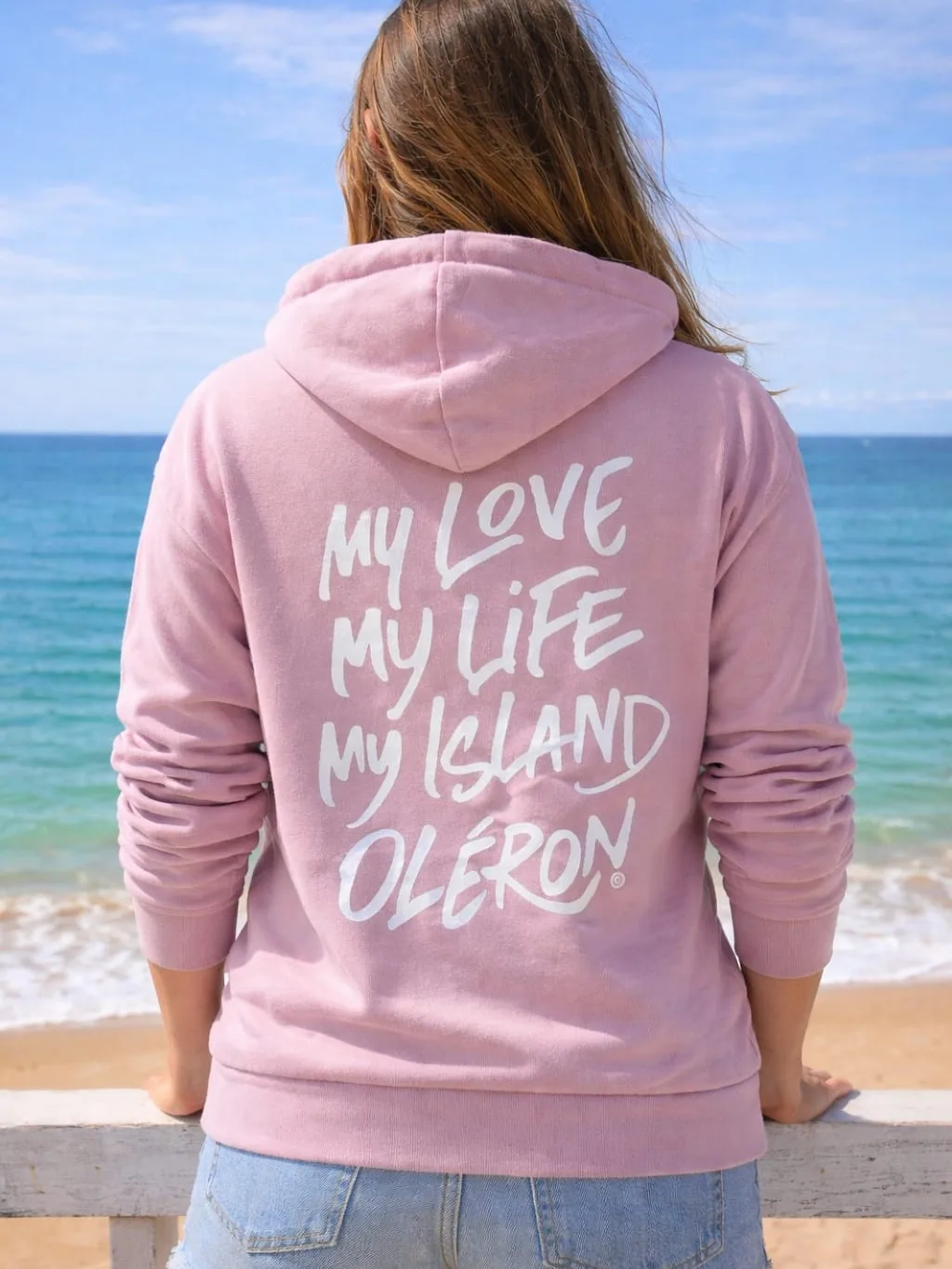 Hoodie Bella Rose et Blanc – Image 1